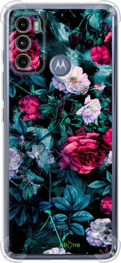 Силикон с усиленными углами чехол Сад и розы для Motorola G60 - 6483sp-2467 изображение 