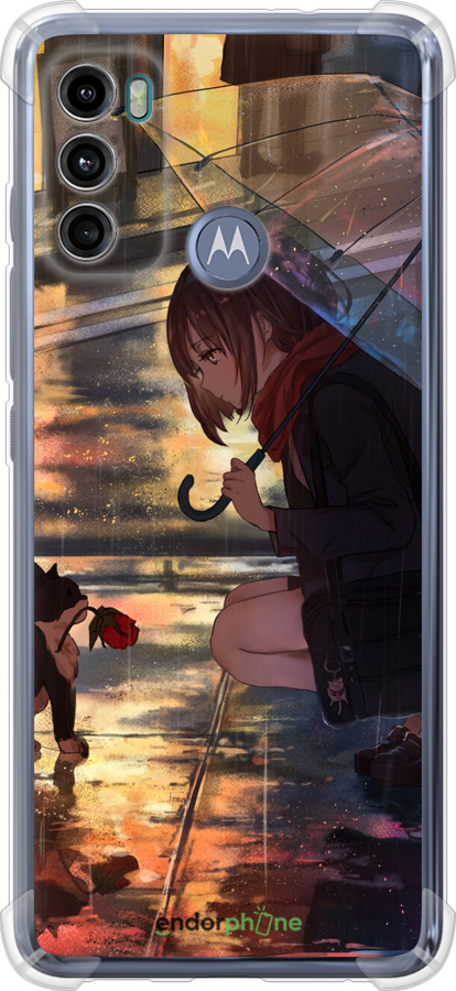 Силіконовий протиударний с посиленими кутами чехол Anime для Motorola G60 - 6609sp-2467 изображение 