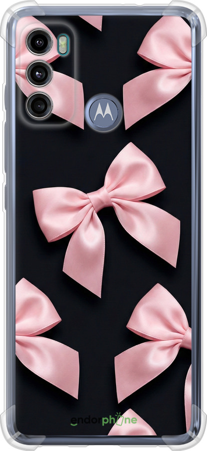 Силикон с усиленными углами чехол Coquette Ribbons Dark Coquette для Motorola G60 - 6767sp-2467 изображение 