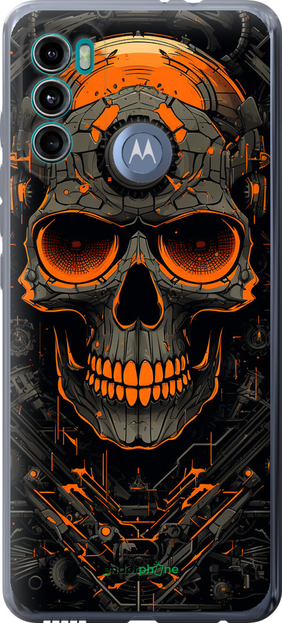 Силіконовий чехол Череп для Motorola G60 - 5952u-2467 изображение 
