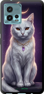 TPU чехол Mystic White Cat Gothic Dark Purple Gold для Motorola G72 - 6805b-2859 изображение 