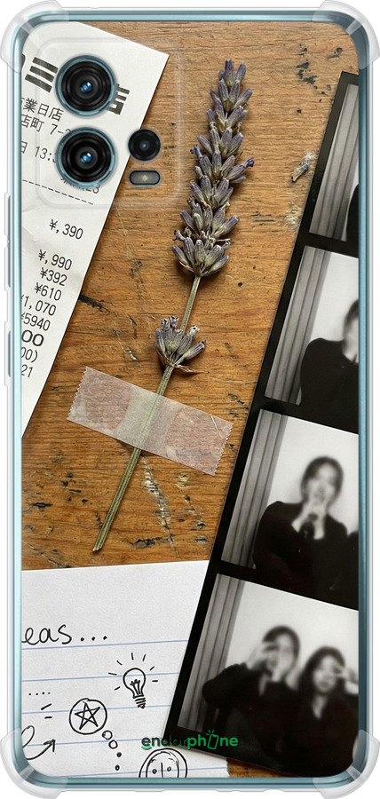 Силикон с усиленными углами чехол Aesthetic Scrapbook Collage для Motorola G72 - 6773sp-2859 изображение 