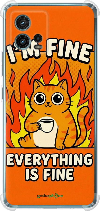 Силикон с усиленными углами чехол Funny Cat для Motorola G72 - 6786sp-2859 изображение 