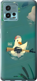 Силіконовий чехол Каченя з автоматом для Motorola G72 - 6356u-2859 изображение 