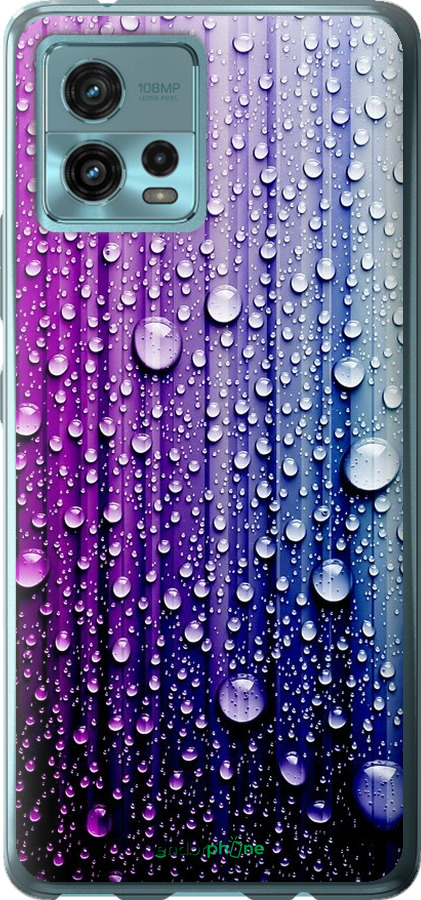 

Силіконовий чохол "Краплини води" для Motorola G72, Синій