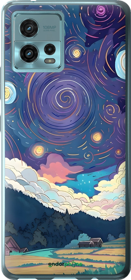 Силиконовый чехол Креативный арт для Motorola G72 - 6322u-2859 изображение 