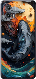 Силіконовий чехол Кит у космосі для Motorola G73 - 6328u-3196 изображение 