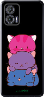 Силиконовый чехол Милые кошки для Motorola G73 - 6518u-3196 изображение 