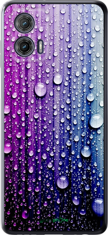 

Силіконовий чохол "Краплини води" для Motorola G73, Синій