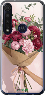 Силиконовый чехол Пионы 1 для Motorola G8 Plus - 6705u-1837 изображение 