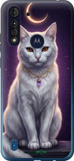 Силиконовый чехол Mystic White Cat Gothic Dark Purple Gold для Motorola G8 Power Lite - 6805u-2032 изображение 