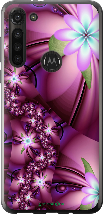 

Силіконовий чохол "Квіткова мозаїка" для Motorola G8 Power, Рожевий