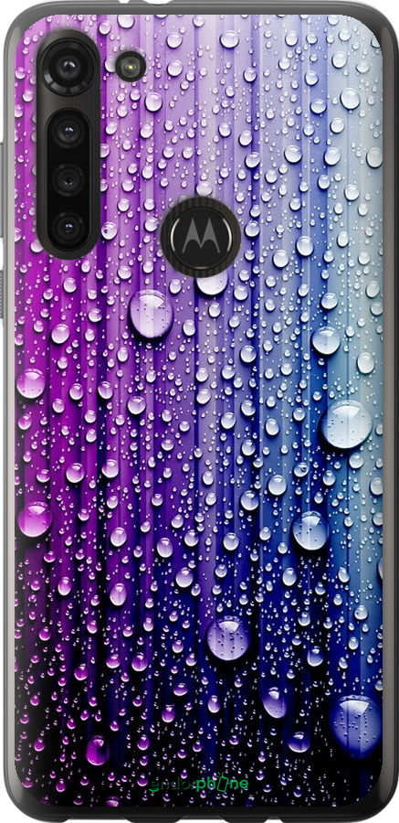 

Силіконовий чохол "Краплини води" для Motorola G8 Power, Синій