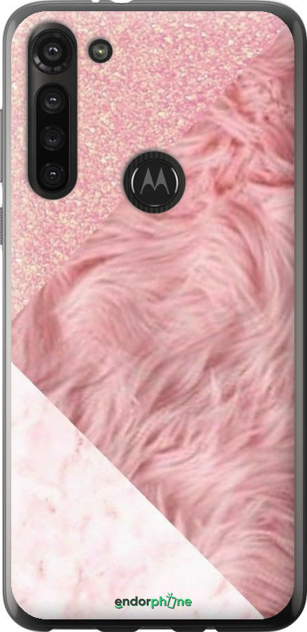 Силиконовый чехол Розовые текстуры для Motorola G8 Power - 4343u-1940 изображение 