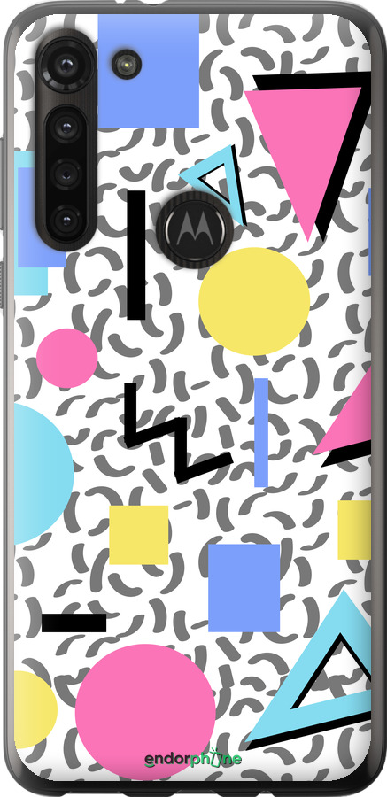Силиконовый чехол Color shapes для Motorola G8 Power - 4893u-1940 изображение 