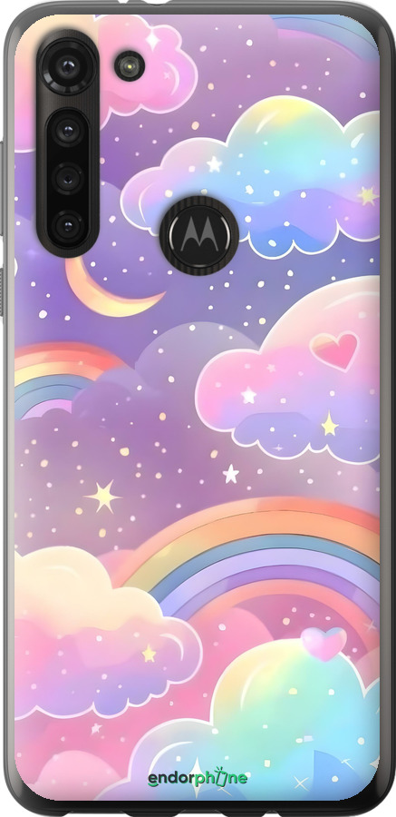 Силиконовый чехол Облака и радуга для Motorola G8 Power - 6312u-1940 изображение 
