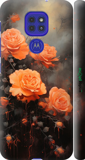 3D пластиковый матовый чехол Оранжевые розы для Motorola G9 Play - 5944m-2105 изображение 
