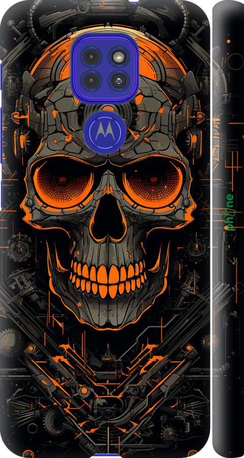 3D пластиковый матовый чехол Череп для Motorola G9 Play - 5952m-2105 изображение 