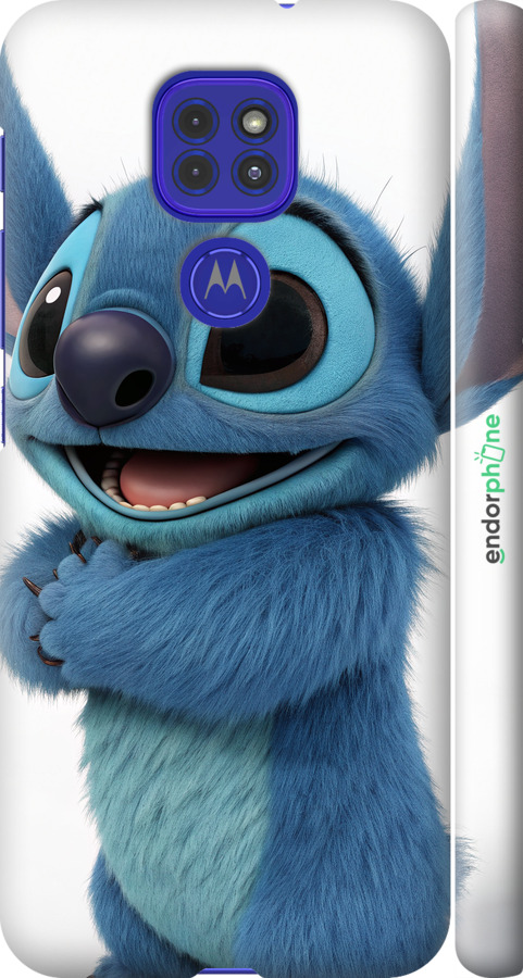 3D пластиковый матовый чехол Стич 1 для Motorola G9 Play - 6686m-2105 изображение 