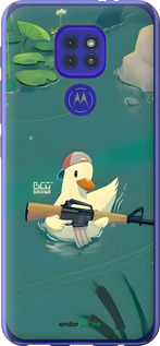 Силиконовый чехол Уточка с автоматом для Motorola G9 Play - 6356u-2105 изображение 