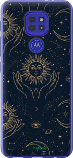 Силиконовый чехол 'Celestial Harmony: Sun & Moon Gold Mystic Pattern' для Motorola G9 Play изображение 3