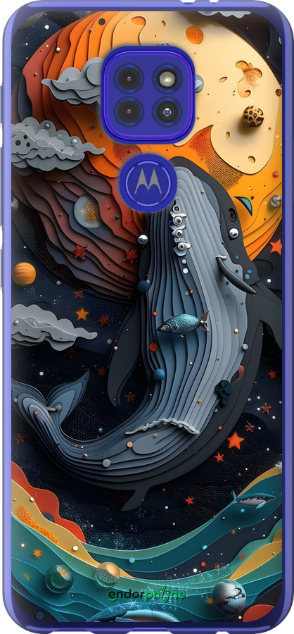 Силиконовый чехол Кит в космосе для Motorola G9 Play - 6328u-2105 изображение 