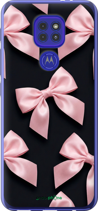 Силиконовый чехол Coquette Ribbons Dark Coquette для Motorola G9 Play - 6767u-2105 изображение 