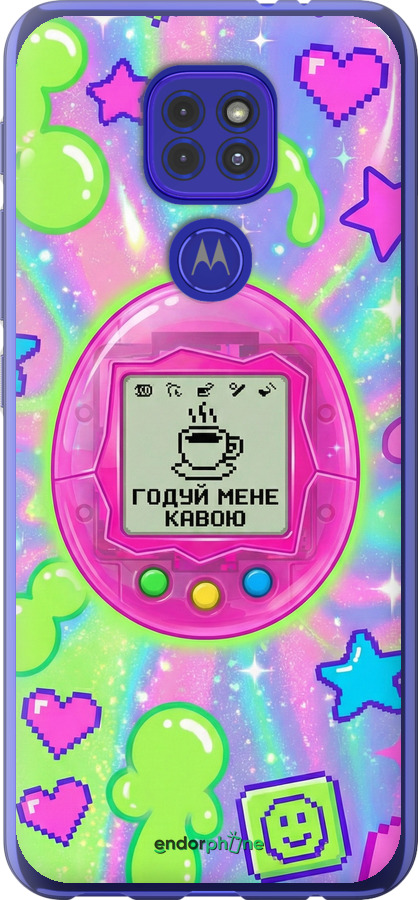 Силиконовый чехол Y2K Aesthetic Retro Pet: Годуй мене кавою для Motorola G9 Play - 6784u-2105 изображение 
