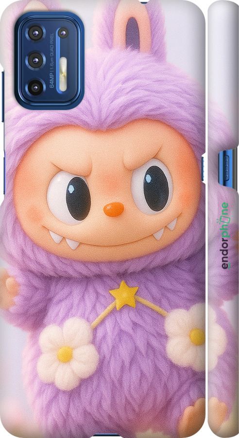 3D пластиковий матовий чехол Лабубу для Motorola G9 Plus - 6708m-2104 изображение 