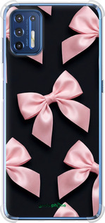 Силіконовий протиударний с посиленими кутами чехол Coquette Ribbons Dark Coquette для Motorola G9 Plus - 6767sp-2104 изображение 