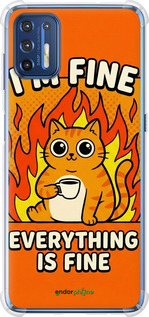 Силикон с усиленными углами чехол 'Funny Cat' для Motorola G9 Plus изображение 5