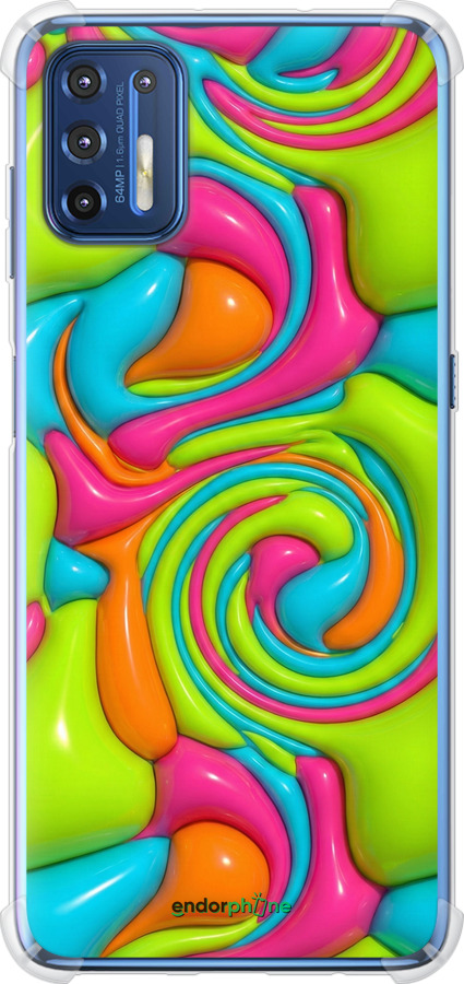 Силикон с усиленными углами чехол Y2K Jelly Dream для Motorola G9 Plus - 6780sp-2104 изображение 
