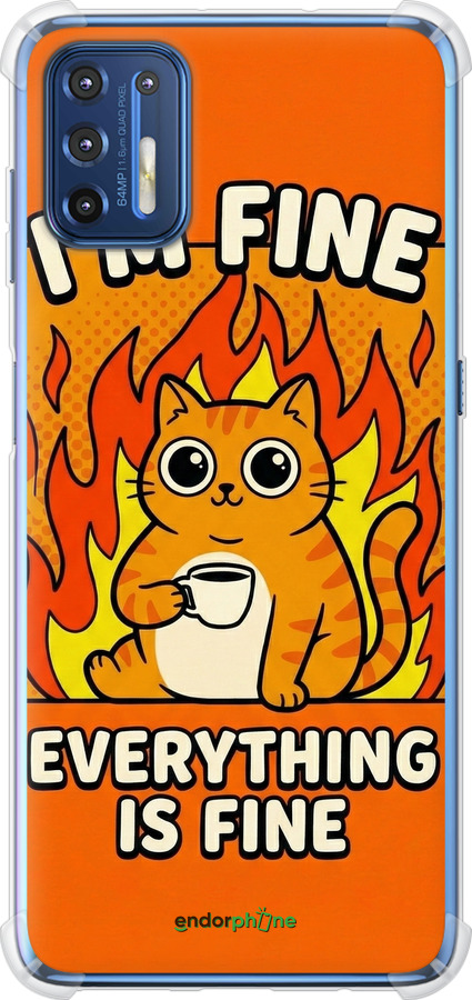 Силикон с усиленными углами чехол Funny Cat для Motorola G9 Plus - 6786sp-2104 изображение 