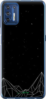 Силиконовый чехол Черно белые абстрактные горы для Motorola G9 Plus - 6437u-2104 изображение 