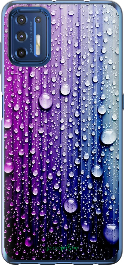 

Силіконовий чохол "Краплини води" для Motorola G9 Plus, Синій