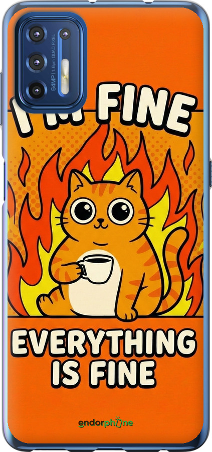 Силиконовый чехол Funny Cat для Motorola G9 Plus - 6786u-2104 изображение 