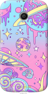 Силиконовый чехол Розовая галактика для Motorola Moto E - 4146u-373 изображение 
