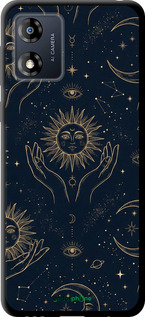 TPU чехол Celestial Harmony: Sun & Moon Gold Mystic Pattern для Motorola Moto E13 - 6778b-3053 изображение 