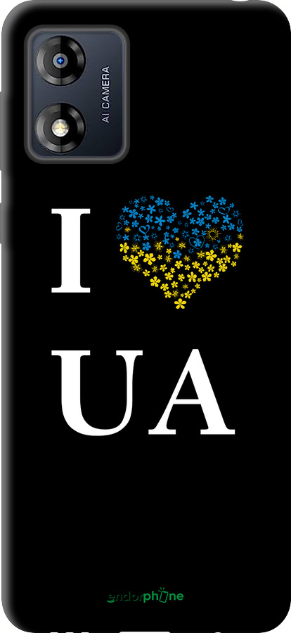 TPU чехол I love UA для Motorola Moto E13 - 1112b-3053 изображение 