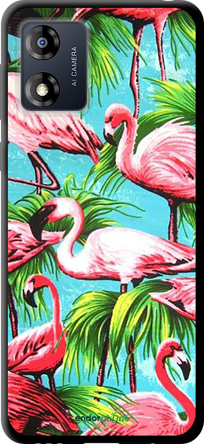 TPU чехол Tropical background для Motorola Moto E13 - 4016b-3053 изображение 