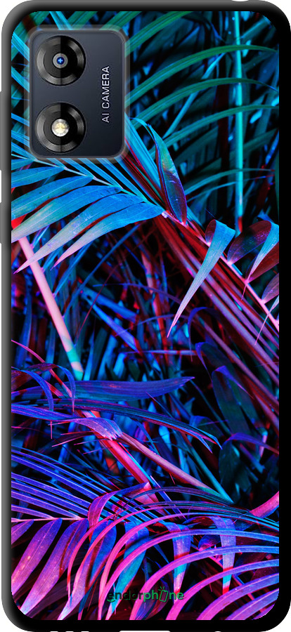 TPU чехол Папоротник под ультрафиолетом для Motorola Moto E13 - 4069b-3053 изображение 