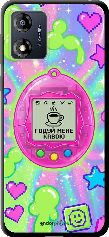 TPU чехол Y2K Aesthetic Retro Pet: Годуй мене кавою для Motorola Moto E13 - 6784b-3053 изображение 