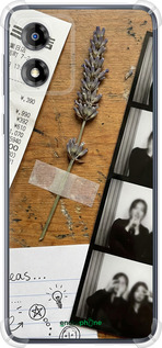 Силикон с усиленными углами чехол Aesthetic Scrapbook Collage для Motorola Moto E13 - 6773sp-3053 изображение 