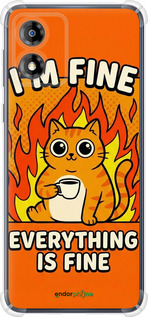 Силикон с усиленными углами чехол Funny Cat для Motorola Moto E13 - 6786sp-3053 изображение 