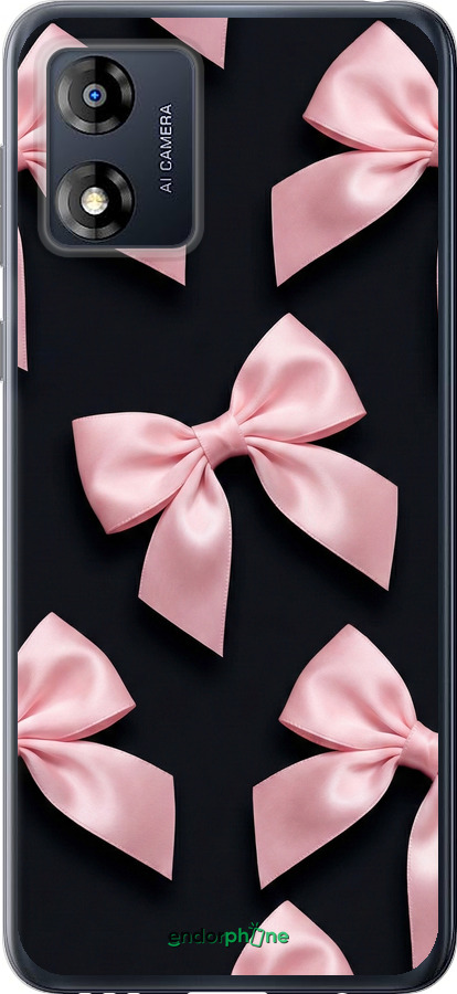 Силиконовый чехол Coquette Ribbons Dark Coquette для Motorola Moto E13 - 6767u-3053 изображение 
