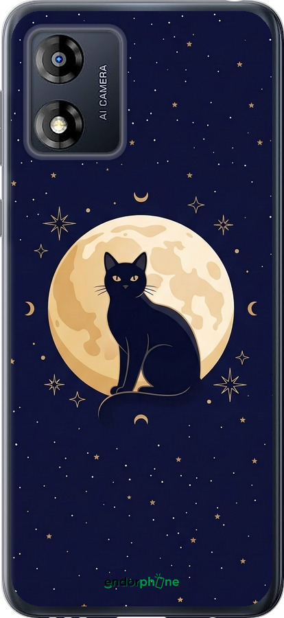 Силиконовый чехол Cute Cat Celestial/Witchy для Motorola Moto E13 - 6787u-3053 изображение 