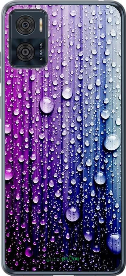 

Силіконовий чохол "Краплини води" для Motorola Moto E22, Синій