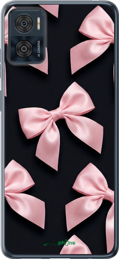 Силиконовый чехол Coquette Ribbons Dark Coquette для Motorola Moto E22 - 6767u-2974 изображение 