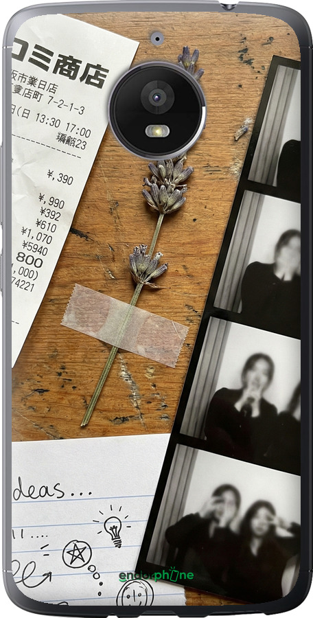 Силиконовый чехол Aesthetic Scrapbook Collage для Motorola Moto E4 Plus - 6773u-1000 изображение 