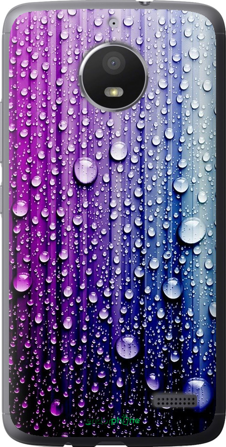 

Силіконовий чохол "Краплини води" для Motorola Moto E4, Синій